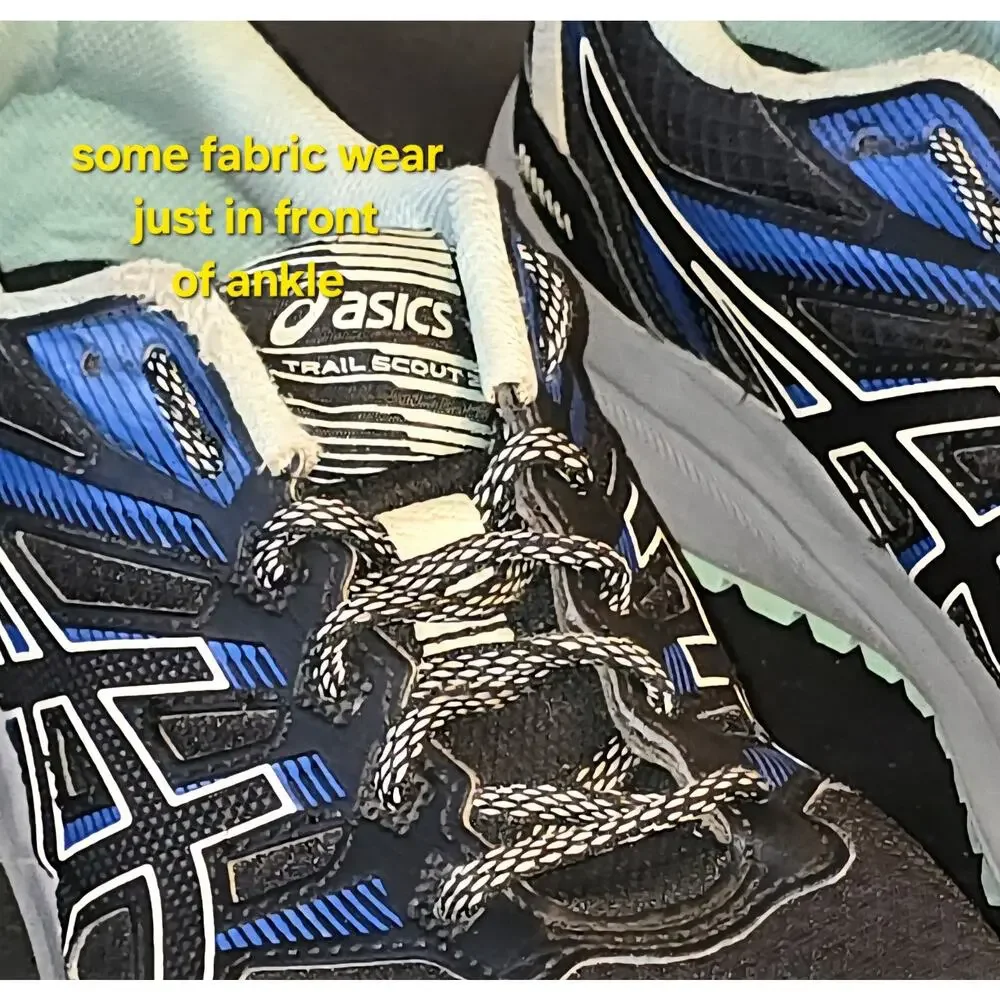 Asics Trail Scout 2 Sneakers Womens Sz 10 Athletic Shoes Black w/blue 102B039